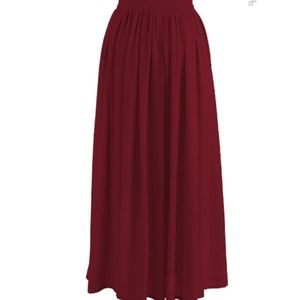 Wine chiffon skirt